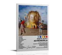 CWDRHD Travis Scott Astroworld Modern Ultra Clear Wall Decor Prints Decorative Posters Exquisite Art Decoration Suitable for Office Living Room And RoomFrame-style20x30inch(50x75cm)