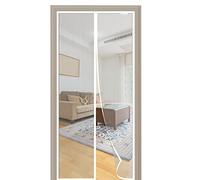CWEEN CLU Fly Screen Door, 150 x 200 cm, Magnetic Fly Screen Balcony Door, No Drilling, Suitable for Balcony Doors, French Doors, Patio Doors, White