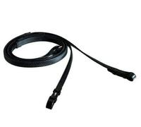 Cwell Equine Durable Quality Rubber Reins Black/Brown Horse/Cob/Pony (Ex - Full, Black)