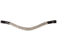 Cwell Equine Look U white clear crystal Browband Great Gift choice of 4 sizes Black (X FULL 17")