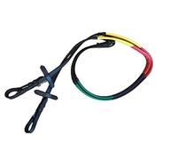 Cwell Equine MultiColour Rainbow Training Rubber Leather Reins For Horse Cob Pony Black (Pony Size)