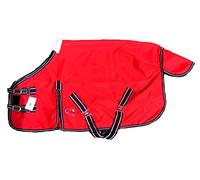 Cwell Equine New Mini Lightweight Turnout Shetland Horse Rug Foal Rug Red (3 feet 3 inches)