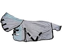 Cwell Equine NEW MINI/SHETLAND/PONY FLY RUG SOFT MESH ATTACHED NECK COVER METAL GREY 3'9"-4'9" (3'0")