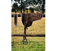 Cwell Equine New Non slip Bottom Micro suede BAREBACK Saddle PAD with free girth and stirrups BLACK, BROWN (BROWN)