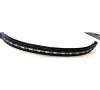 Cwell Equine Quality Leather Designer Silver Chain Browband Padded BLACK F/C/P (Full)