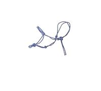 Cwell Equine Rope Halter/Headcollar Natural Horsemanship/Parelli ONE SIZE FITS F/C/P Premium Quality Blue/White