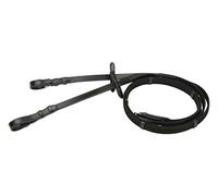Cwell Equine Web reins with buckles, 5 stops,martingale stopper Black ( FULL)