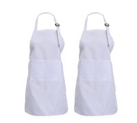 CWFUN Pink Kids Apron, Adjustable Aprons - Boys Girls Cooking & Baking Aprons (Size 4-12)