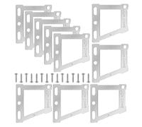 CWH5 Angled Micro Sawtooth Picture Hangers 46x50mm Zinc Plated Steel | Frame Hanging Hardware Kit for Photo Canvas Artwork Gallery Wood Frame Mounting | Pack of 10 with Screws
