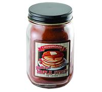 CWI Gifts Buttered Maple Syrup Pint Jar Candle, Rust Color