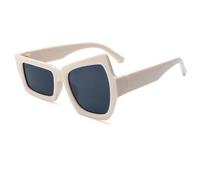 CWINAD Sunglasses Eyebrow-raising Funny Sun Glasses Irregular Glasses Unique Oversized Square Eyewear,Beige