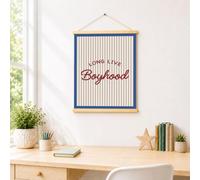 CWIOQPYI Long Live Boyhood Wall Decor, Vintage Poster Hanger Frame for Nursery Bedroom Playroom, 12x16 Inches Toddler Boy Room Decors - D08