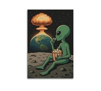 CWLLOG Canvas Prints Wall Art Posters Abstract Alien Popcorn Nuclear Explosion Unframe-style Modern Living Room And Bedroom Decor 08x12inch(20x30cm)