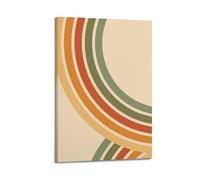 CWLLOG Canvas Prints Wall Art Posters Abstract Colorful Circular Stripes Frame-style Modern Living Room And Bedroom Decor 24x36inch(60x90cm)