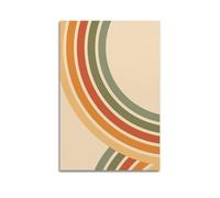 CWLLOG Canvas Prints Wall Art Posters Abstract Colorful Circular Stripes Unframe-style Modern Living Room And Bedroom Decor 12x18inch(30x45cm)