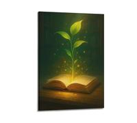 CWLLOG Canvas Prints Wall Art Posters Abstract Seedling of Knowledge Frame-style Modern Living Room And Bedroom Decor 12x18inch(30x45cm)