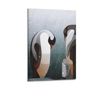 CWLLOG Canvas Prints Wall Art Posters Animal Textured Snowy Penguin Illustration Modern Living Room And Bedroom Artwork Decor 08x12inch(20x30cm)