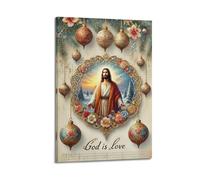 CWLLOG Canvas Prints Wall Art Posters Christmas Holy Decor in Scene Shows Sacred Festivity Modern Living Room And Bedroom Artwork Decor 12x18inch(30x45cm)