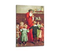 CWLLOG Canvas Prints Wall Art Posters Christmas Vintage Trumpeter Among Children Shows Traditional Joy Modern Living Room And Bedroom Artwork Decor 16x24inch(40x60cm)