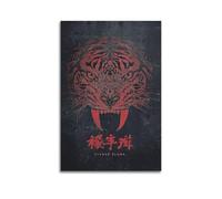 CWLLOG Canvas Prints Wall Art Posters Creative Dark Tiger Claw Trend Logo Modern Living Room And Bedroom Artwork Decor 16x24inch(40x60cm)