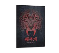 CWLLOG Canvas Prints Wall Art Posters Creative Dark Tiger Claw Trend Logo Modern Living Room And Bedroom Artwork Decor 16x24inch(40x60cm)