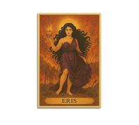 CWLLOG Canvas Prints Wall Art Posters Creative Vintage Eris Goddess with Fiery Apple Modern Living Room And Bedroom Artwork Decor 12x18inch(30x45cm)
