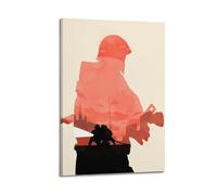 CWLLOG Canvas Prints Wall Art Posters Creativity City Rescue in Red Overlay Frame-style Modern Living Room And Bedroom Decor 16x24inch(40x60cm)