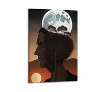CWLLOG Canvas Prints Wall Art Posters Creativity Human-Tree Hybrid in Surreal Illustration Frame-style Modern Living Room And Bedroom Decor 20x30inch(50x75cm)