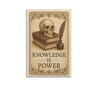 CWLLOG Canvas Prints Wall Art Posters Decor Knowledge Is Power Vintage Art Unframe-style Modern Living Room And Bedroom Decor 16x24inch(40x60cm)