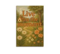 CWLLOG Canvas Prints Wall Art Posters Emotion Live in The Moment Unframe-style Modern Living Room And Bedroom Decor 08x12inch(20x30cm)