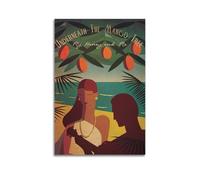 CWLLOG Canvas Prints Wall Art Posters Figure Retro Decor Companion Under Mango Tree Modern Living Room And Bedroom Artwork Decor 20x30inch(50x75cm)