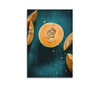 CWLLOG Canvas Prints Wall Art Posters Food Realistic Cantaloupe Slice Platter Modern Living Room And Bedroom Artwork Decor 16x24inch(40x60cm)