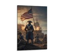 CWLLOG Canvas Prints Wall Art Posters History American Revolutionary War Battlefield Theme Modern Living Room And Bedroom Artwork Decor 12x18inch(30x45cm)