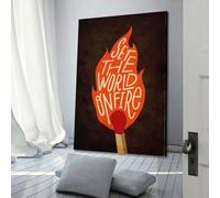 CWLLOG Canvas Prints Wall Art Posters Inspirational See The World on Fire Frame-style Modern Living Room And Bedroom Decor 24x36inch(60x90cm)