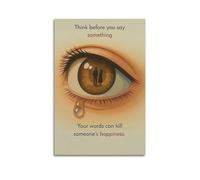 CWLLOG Canvas Prints Wall Art Posters Inspirational Think Before You Speak Eye Unframe-style Modern Living Room And Bedroom Decor 08x12inch(20x30cm)