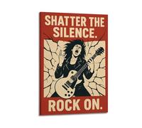 CWLLOG Canvas Prints Wall Art Posters Leisure Shatter The Silence Rock Frame-style Modern Living Room And Bedroom Decor 08x12inch(20x30cm)