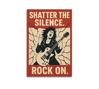 CWLLOG Canvas Prints Wall Art Posters Leisure Shatter The Silence Rock Unframe-style Modern Living Room And Bedroom Decor 08x12inch(20x30cm)