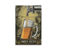 CWLLOG Canvas Prints Wall Art Posters Life Amber Bitter Beer Theme Modern Living Room And Bedroom Artwork Decor 12x18inch(30x45cm)