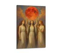 CWLLOG Canvas Prints Wall Art Posters Myth Moon Goddesses Frame-style Modern Living Room And Bedroom Decor 16x24inch(40x60cm)