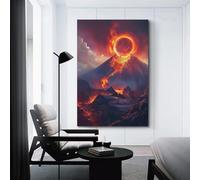 CWLLOG Canvas Prints Wall Art Posters Natural Wonder Eclipse Volcanic Eruption Unframe-style Modern Living Room And Bedroom Decor 20x30inch(50x75cm)