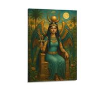 CWLLOG Canvas Prints Wall Art Posters Religion Egyptian Goddess Isis Frame-style Modern Living Room And Bedroom Decor 08x12inch(20x30cm)