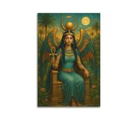 CWLLOG Canvas Prints Wall Art Posters Religion Egyptian Goddess Isis Unframe-style Modern Living Room And Bedroom Decor 12x18inch(30x45cm)
