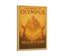 CWLLOG Canvas Prints Wall Art Posters Religion Mount Olympus Realm Of Gods Frame-style Modern Living Room And Bedroom Decor 24x36inch(60x90cm)