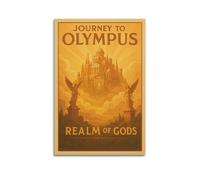 CWLLOG Canvas Prints Wall Art Posters Religion Mount Olympus Realm Of Gods Unframe-style Modern Living Room And Bedroom Decor 20x30inch(50x75cm)
