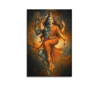 CWLLOG Canvas Prints Wall Art Posters Religious Poster Cosmic Dance And Divine Manifestation of Shiva Modern Living Room And Bedroom Artwork Decor 20x30inch(50x75cm)