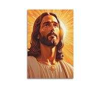 CWLLOG Canvas Prints Wall Art Posters Religious Poster Holy Light Image of Jesus And Hope Radiance of Faith Modern Living Room And Bedroom Artwork Decor 20x30inch(50x75cm)