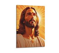 CWLLOG Canvas Prints Wall Art Posters Religious Poster Holy Light Image of Jesus And Hope Radiance of Faith Modern Living Room And Bedroom Artwork Decor 20x30inch(50x75cm)