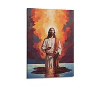 CWLLOG Canvas Prints Wall Art Posters Religious Poster Jesus' Eucharist Image And Redemptive Rhythm of Faith Modern Living Room And Bedroom Artwork Decor 20x30inch(50x75cm)