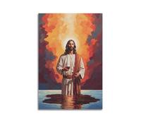 CWLLOG Canvas Prints Wall Art Posters Religious Poster Jesus' Eucharist Image And Redemptive Rhythm of Faith Modern Living Room And Bedroom Artwork Decor 16x24inch(40x60cm)