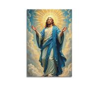 CWLLOG Canvas Prints Wall Art Posters Religious Poster Jesus' Holy Light Inspiration And Apocalyptic Beauty of Faith Modern Living Room And Bedroom Artwork Decor 08x12inch(20x30cm)